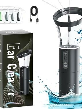 Portable Black Ear Cleaner with LED and Water Jet